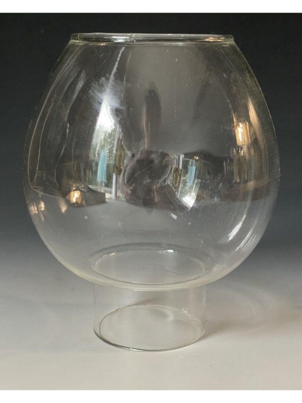 2-1/8 in. Fitter Clear Glass Chimney Globe Lamp Part Replacement RETRO Lighting